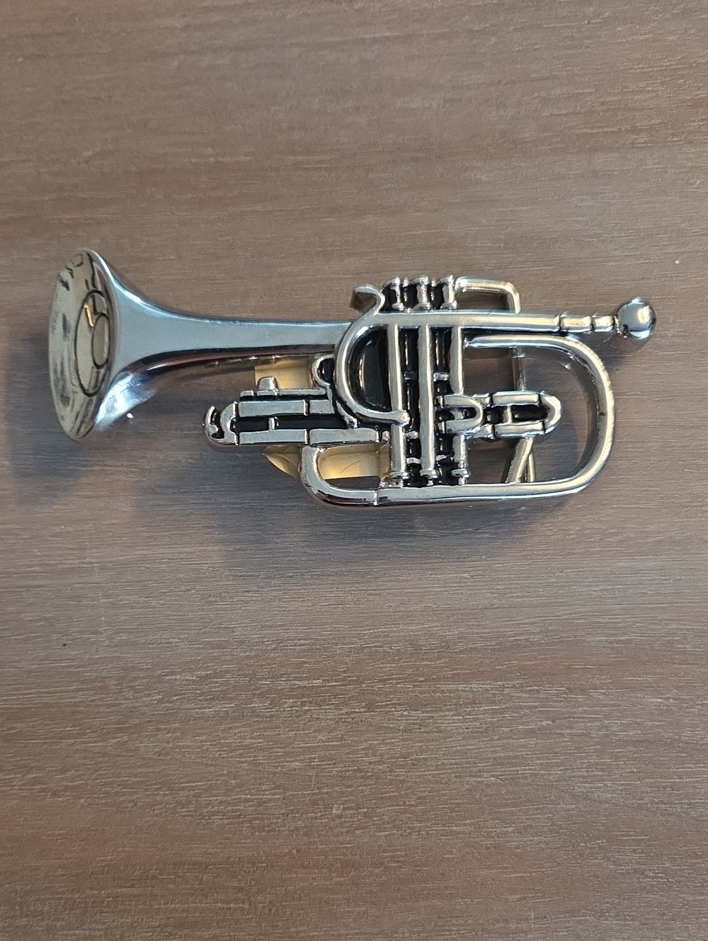 Vintage 80’s Baron Buckle 6172 4.5x2” Flugel Horn Trumpet Instrument